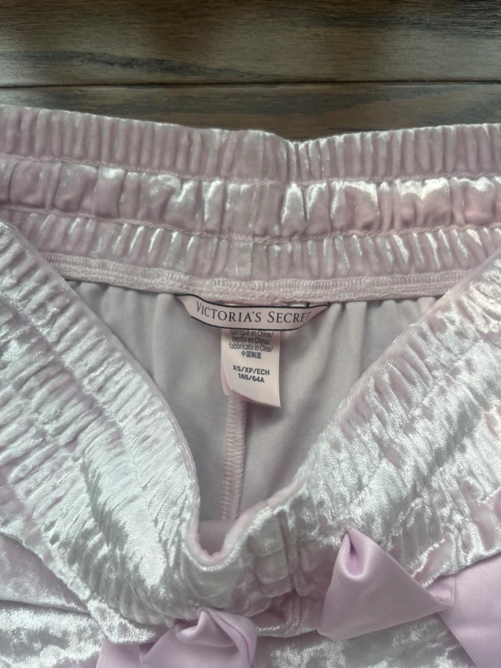 victoria secret light pink velvet joggers
